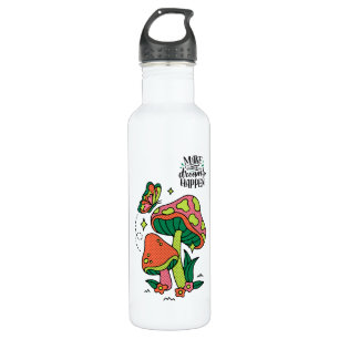 Machen Sie Träume wahr   Farbenfrohe Pilze Schmett Edelstahlflasche