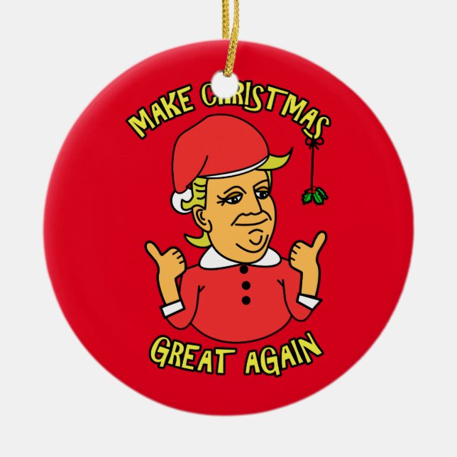 Machen Sie Weihnachten groß wieder Keramikornament (Vorne)