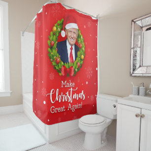 Machen Sie Weihnachten wieder großartig Trump MAGA Duschvorhang