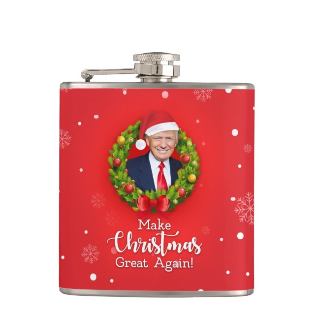Machen Sie Weihnachten wieder großartig Trump MAGA Flachmann (Vorderseite)