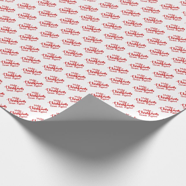 Machen Sie Weihnachten wieder großartig Trump MAGA Geschenkpapier (Ecke)