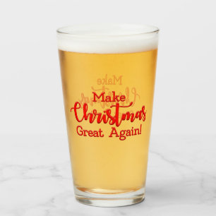 Machen Sie Weihnachten wieder großartig Trump MAGA Glas