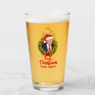 Machen Sie Weihnachten wieder großartig Trump MAGA Glas