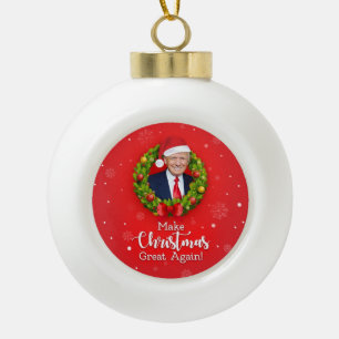 Machen Sie Weihnachten wieder großartig Trump MAGA Keramik Kugel-Ornament