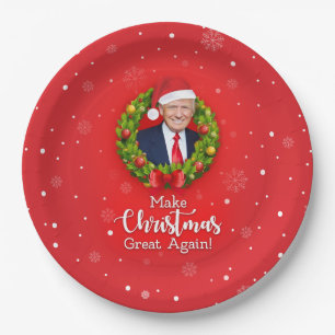 Machen Sie Weihnachten wieder großartig Trump MAGA Pappteller