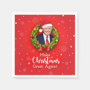Machen Sie Weihnachten wieder großartig Trump MAGA Serviette
