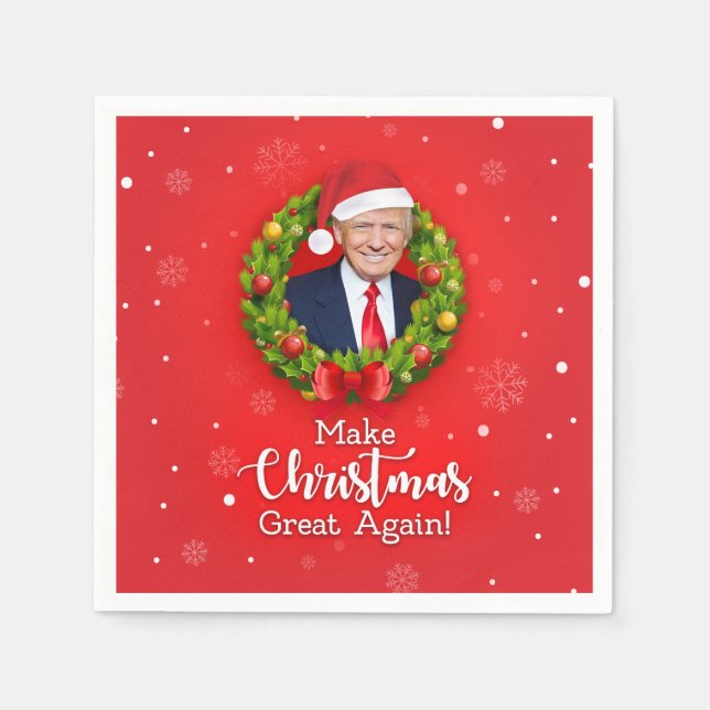 Machen Sie Weihnachten wieder großartig Trump MAGA Serviette (Vorderseite)