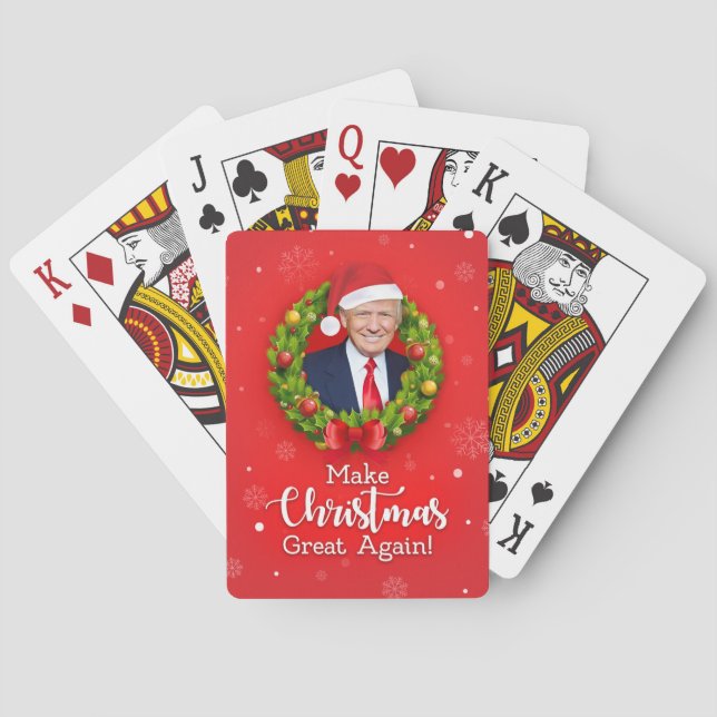 Machen Sie Weihnachten wieder großartig Trump MAGA Spielkarten (Rückseite)