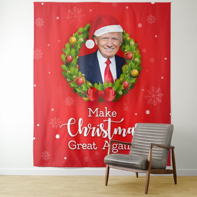 Machen Sie Weihnachten wieder großartig Trump MAGA Wandteppich (Beispiel)