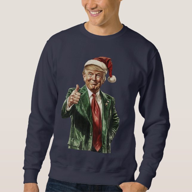 Machen Sie Weihnachten wieder großartig Trump Weih Sweatshirt (Vorderseite)