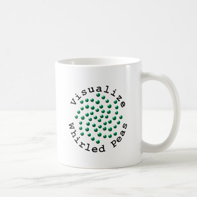 Machen Sie Whirled Erbsen 2 sichtbar Kaffeetasse (Rechts)