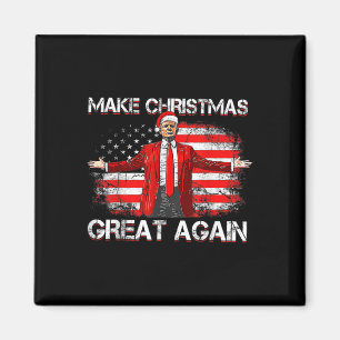 Machen Sie wieder groß Santa Funny Trump Xmas Paja Magnet