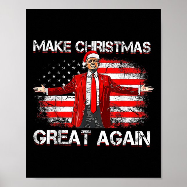 Machen Sie wieder groß Santa Funny Trump Xmas Paja Poster (Vorne)