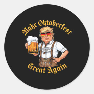 Machen Sie wieder großartig Trump Drink Bier Prost Runder Aufkleber