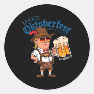 Machen Sie wieder großartig Trump Drink Bier Tasse Runder Aufkleber