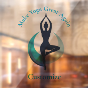 Machen Sie Yoga wieder groß Thunder_Cove Fensteraufkleber