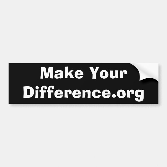 Machen Sie YourDifference.org Autoaufkleber (Vorne)