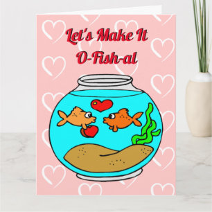 Machen wir es O-Fish-Al Funny Niedlich Valentine P Karte