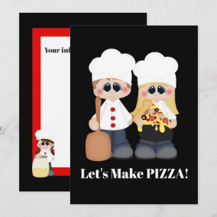 Machen wir Pizza-Party Einladung
