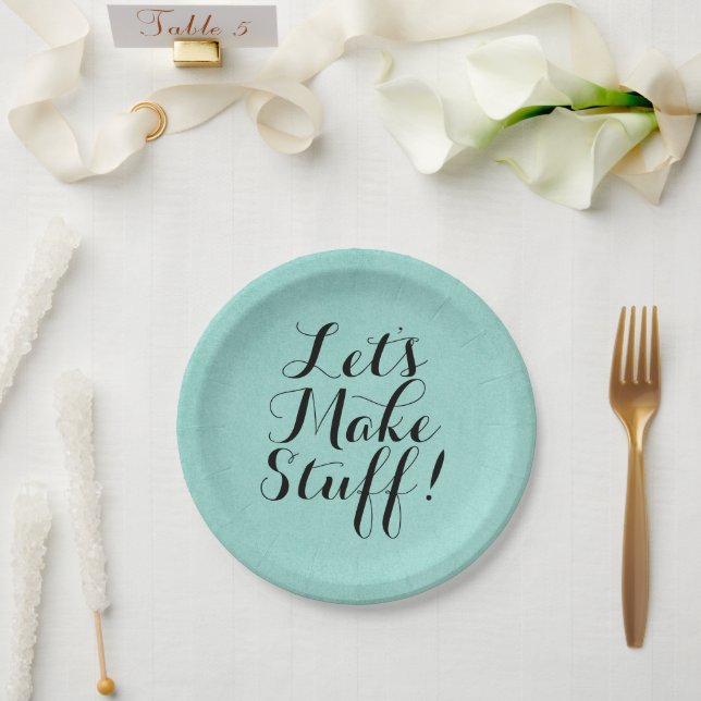 Machen wir Sachen ・ Handwerk-Party Pappteller (Hochzeit)