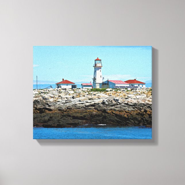 Machias Siegel Island Leuchtturm Canvas Print Leinwanddruck (Vorderseite)