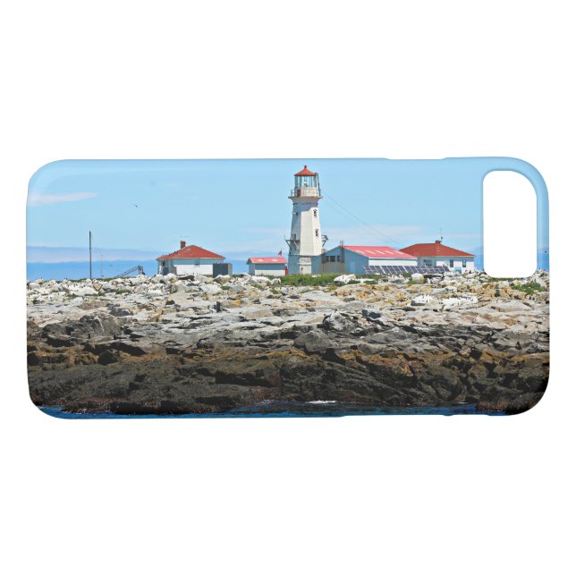 Machias Siegel Island Lighthouse iPhone Case (Rückseite (Horizontal))