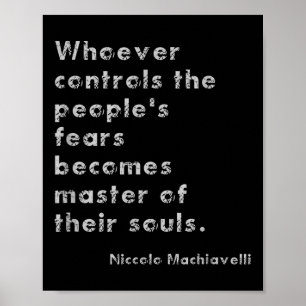 Machiavelli Anti-Autoritarismus Philosophie Zitat Poster