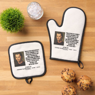 Machiavelli Drei Klassen Von Intellekten Zitat Ofenhandschuh & Topflappen-Set