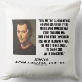 Machiavelli zitiert drei Intellektuellenkategorien Kissen