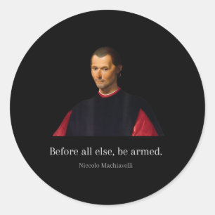 Machiavelli zitiert Kunst des Krieges machiavellis Runder Aufkleber