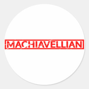 machiavellische Briefmarke Runder Aufkleber