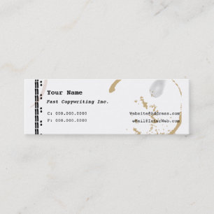 Machine à écrire à café Art Carte de visite maigre