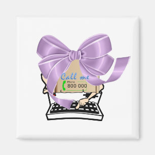 Machine à écrire Appelez-moi Magnet