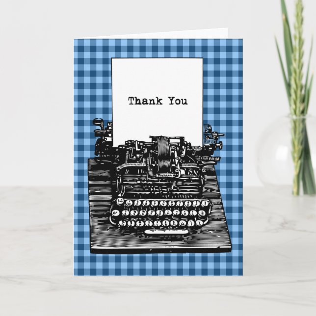 Machine à écrire vintage Merci (Devant)