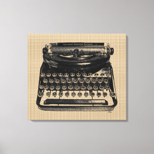 Machine à écrire vintage sur la toile