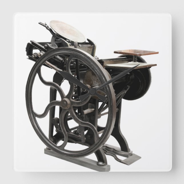 machine à letterpress antique de 1888 horloge (Recto)