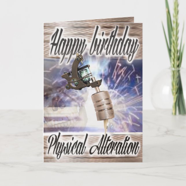 Machine de tatouage de carte d'anniversaire (Devant)