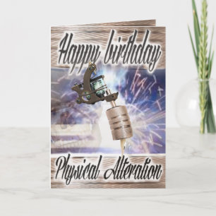 Machine de tatouage de carte d'anniversaire