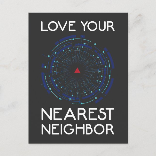 Machine Learning Nearest Neighbor Algorithmus AI Postkarte (Vorderseite)