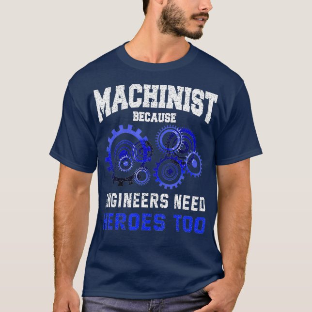Machinist Funny CNC Operator Jozitiergeschenk T-Shirt (Vorderseite)