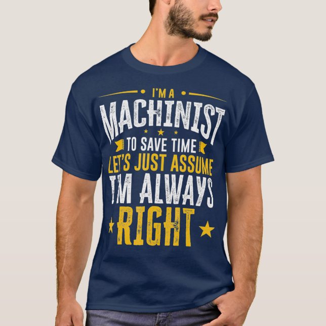 Machinistisches Geschenk Gerettet Zeit annehmen Im T-Shirt (Vorderseite)