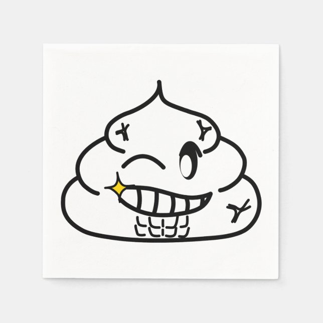 Macho Kackte - Brootsch the PooPoo Serviette (Vorderseite)