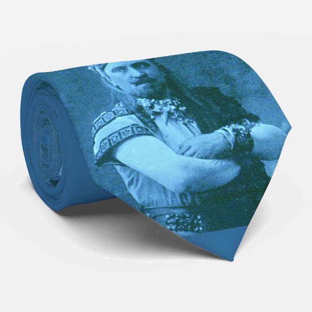 Macho man print - blau krawatte (Gerollt)