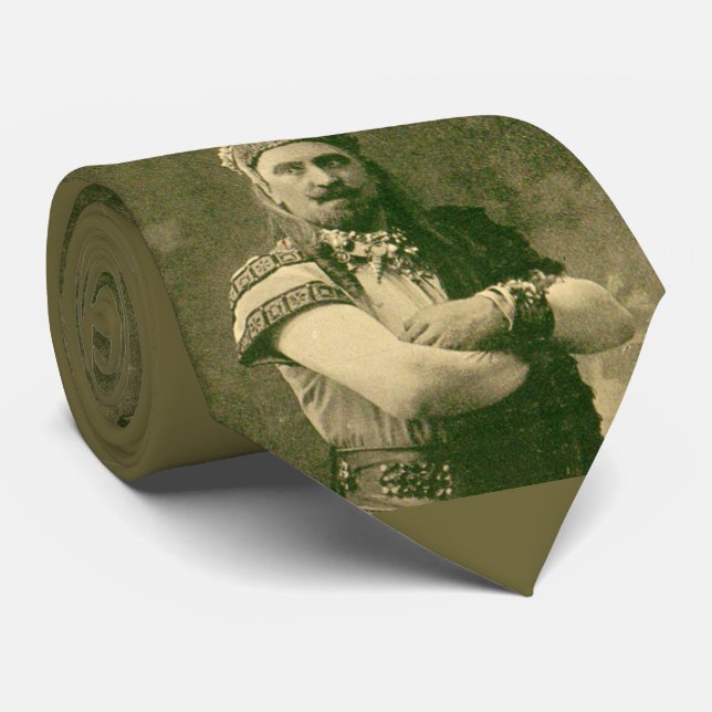 Macho-Mann in sepia Krawatte (Gerollt)