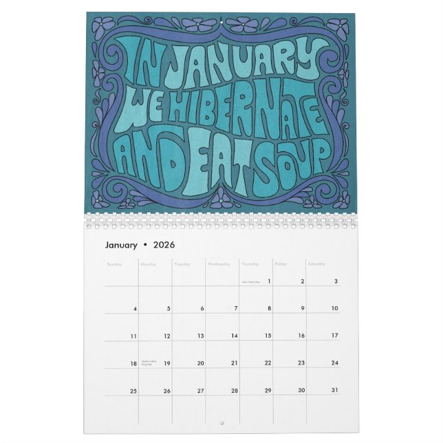 Mach's! Groovy Lettering Calendar Kalender (Jan 2026)