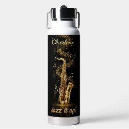 Mach's jazziger  Saxophon-Musik - Pop-up-Strohhalm Trinkflasche