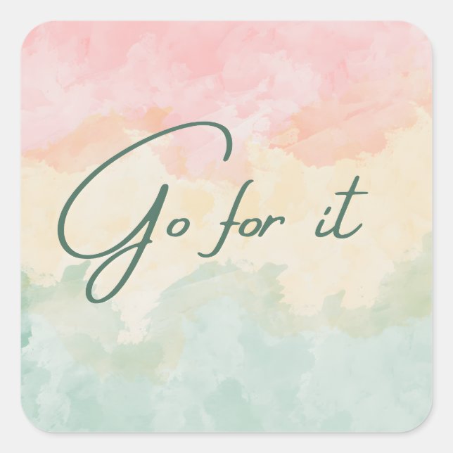 Mach's Quadratischer Aufkleber (Vorderseite)