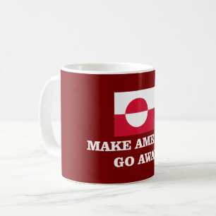 Macht Amerika grünes Weggehen Grönland-Flagge poli Kaffeetasse