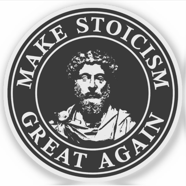 Macht den Stoikismus wieder groß (weiß) Aufkleber (Vorderseite)