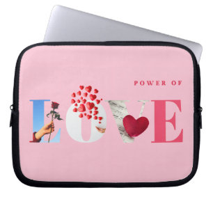 Macht der Liebe Zitat Romantisches Sanftes Hellros Laptopschutzhülle